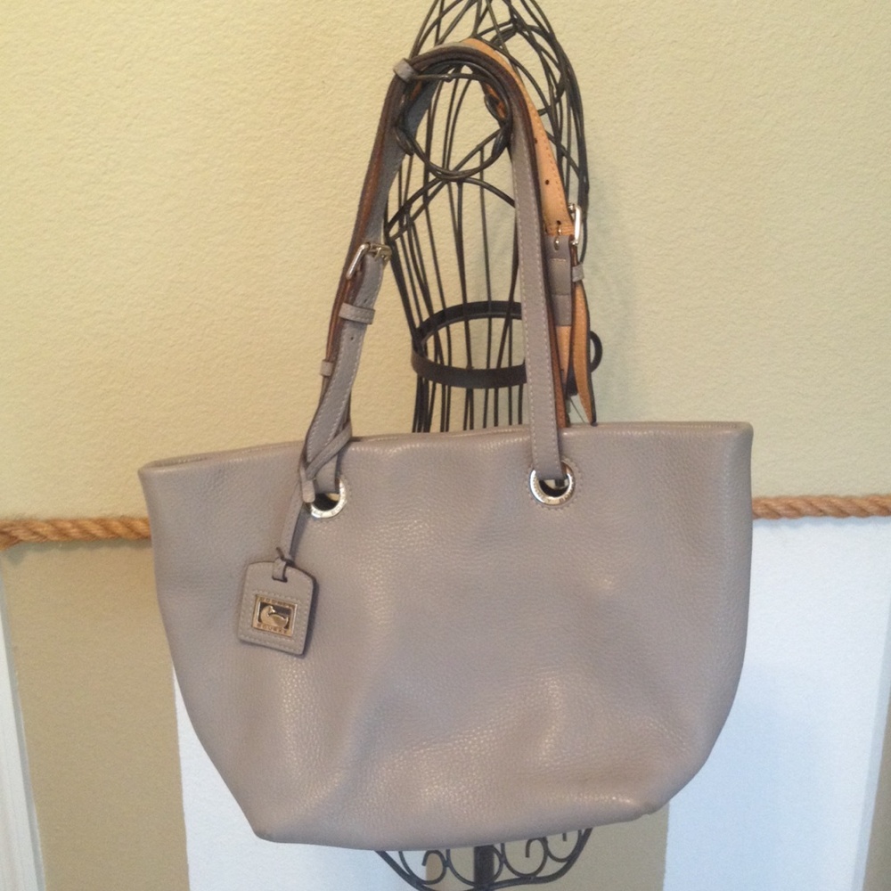Authentic Dooney & Bourke gray leather purse